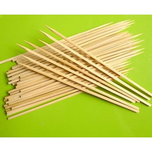 18cm*3mm Square Bamboo Skewers Small Wood BBQ Grill Skewer Disposable Food Candy Apple Stick Fruit BBQ Tools BBQ Accessories