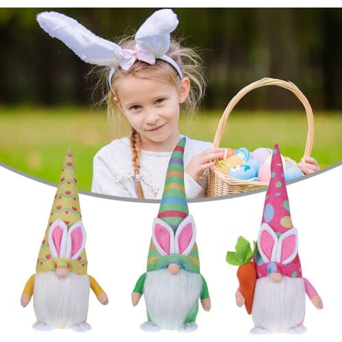 Easter Gnome Plush Doll Faceless Doll Little Figurine Ornament Nordic Gnome Land Old Man Dolls Home Room Pendant Children Gift