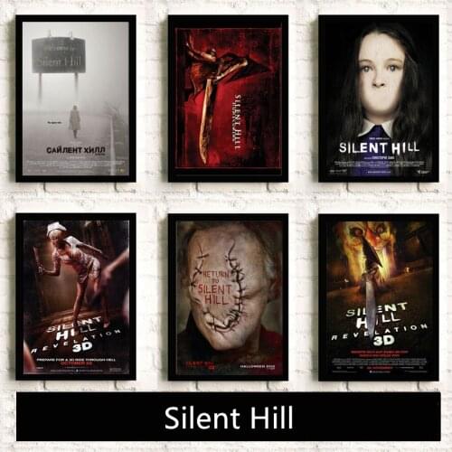 Movie Poster Horror Wall Art Silent Hill Home Decor Painting Classical Ghost Scary Home Cinema Club Decor Prints No Frame