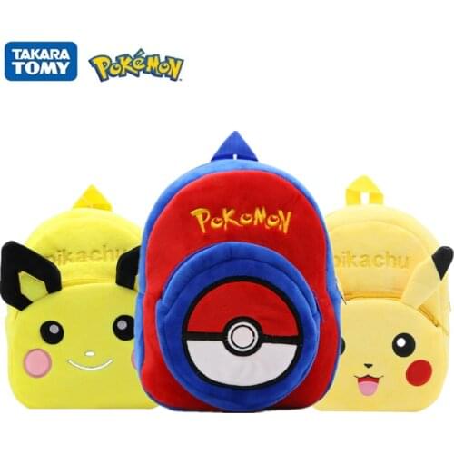 Pokemon Toy Cartoon Plush School Bag Children Cartoon Anime Figures Pikachu Pichu Pokeball Backpack Christmas Gifts For Children