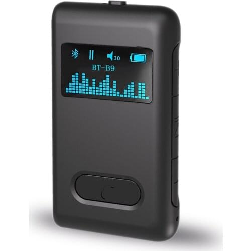 Bluetooth 5.0 Receiver LCD Display AUX 3.5mm Jack RCA Stereo Wireless Audio Adapter with Mic Noise Canceling For Car kit Speaker