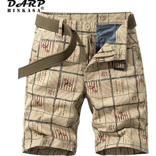 2021 Summer New Jogger Military Cargo Shorts Men Cotton Casual Loose Big Size Men Short Brand Clothing Printing Cargo Shorts Men