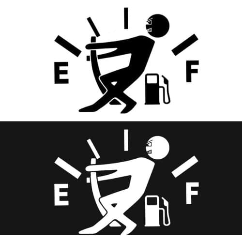 Funny Stickers High Gas Consumption Decal Fuel Gage Empty Stickers Vinyl JDM Stickers FOR Car Styling scrapbooking 9.5*13CM