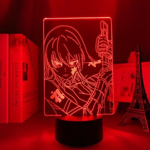 Anime Akame Ga Kill Led Light for Bedroom Decor Night Light Kids Children Birthday Gift Manga Akame Ga Kill 3d Lamp Bedside
