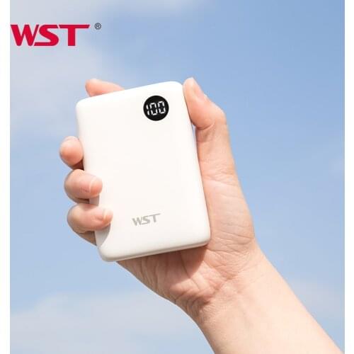 WST 10000mAh Portable Power Bank Digital Display External Battery Charger Dual Output with LCD Portable Charging Power Bank