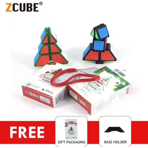 ZCube 3x3x3 Pyramid Speed Magic Cube Christmas Tree Professional Educational Cubos magicos Decoration Cube Puzzle Toys For Kids