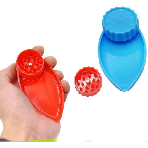 1Pcs Plastic Weed Grinder with Small Tray Spice Herb Tobacco Grass Grinder for Smoking Multipurpose Tobacco Weed Accessories