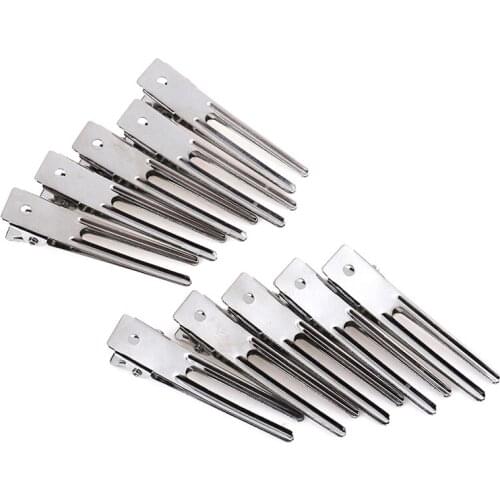10Pcs/Pack Durable Hair Accessories Hair Pin Hairdressing Tools Prong Metal Alli Clips With Bulk Craft DIY Hair Clip