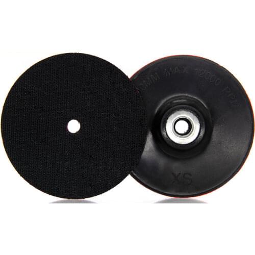 4" M14 Thread 100mm Thin Polishing Pad Backing Plate Plastic Material Velcro Buffing Holder Stone Wood Metal Backer Disc