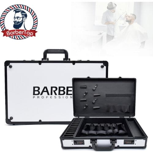 Salon Barbershop Accessories Storage Case Tool Box Aluminum Barber Tools Suitcase With Password Lock Portable Storage Suitcase