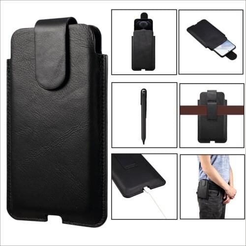 Casteel Genuine Leather Case For Cubot Max 3 Kingkong 7 X50 Pull Tab Sleeve Pouch Case Cover