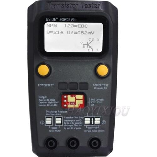 BSIDE Digital Transistor ESR02 PRO Tester SMD Components Diode Triode Resistor Capacitor Inductor Meter Multimeter