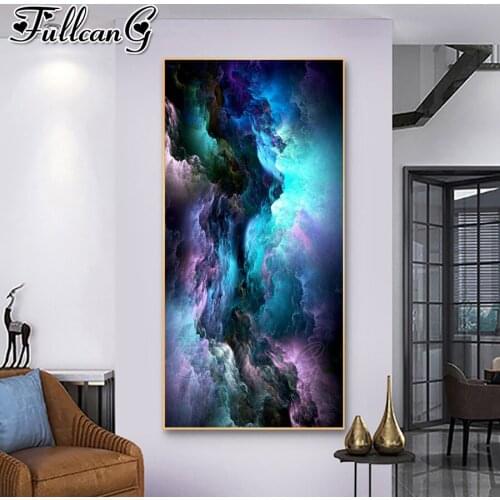 FULLCANG Golden clouds abstract mosaic painting diy 5d full square round diamond embroidery sale large home decoration FC2886