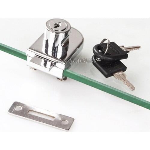 Hot 5set Single Swing Glass Cabinet Showcase Door Lock Display Glass Cabinet Lock Keyed Alike & Keyed Different No Drilling