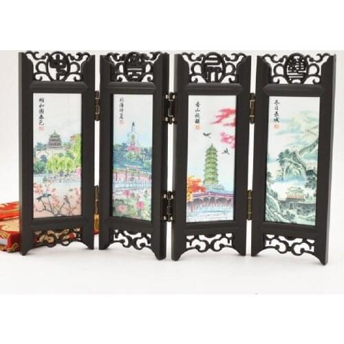 Handicrafts with Chinese characteristics, Zhang Da Qians landscape paintings, small screen ornaments #462