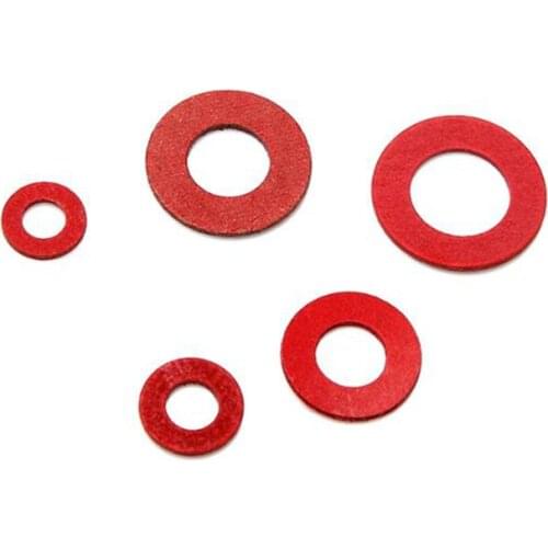 Red Paper Washers M2 M2.5 M3 M4 M5 M6 M8 M10 Steel Flat Pad Insulation Washers Red Paper Meson Gasket Spacer Insulating Spacers