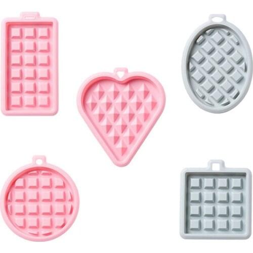 Creative Silicone Molds Round Heart Style Waffle Biscuit Pastry Cake Mould Handmade Cake Baking Moulds