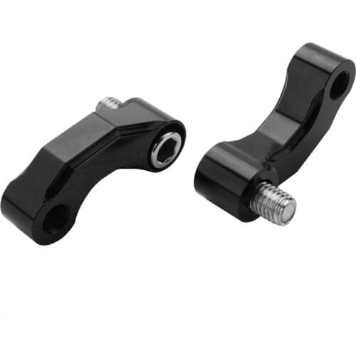 Motorcycle Mirror Riser Extension Bracket Adapter For Bmw R1200Gs Lc/Adv 13-18 R Ninet/R1200R Premium Cnc Aluminum Alloy Black