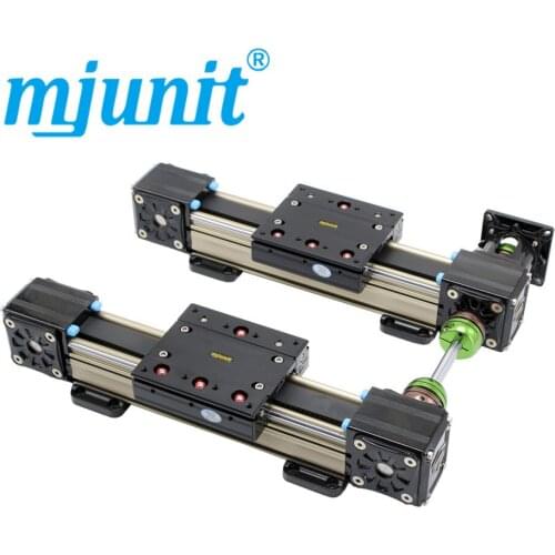 Mjunit exhibition hall TV mobile interactive slide linear motion actuator, hand push and pull single axis display track