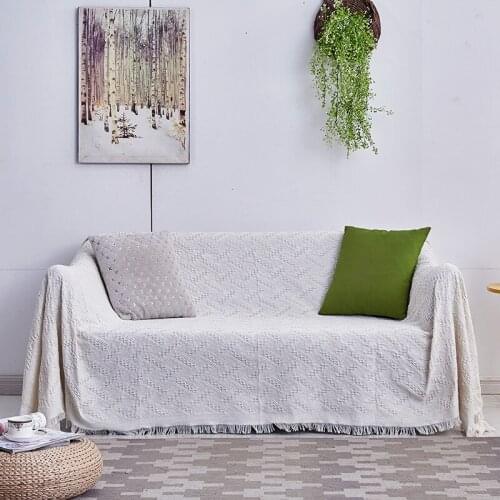Multifunction Sofa Towel Pure White Cloth Art Sofas Cushion Couch Cover Back Chair Towels Decoration Living Room Furniture