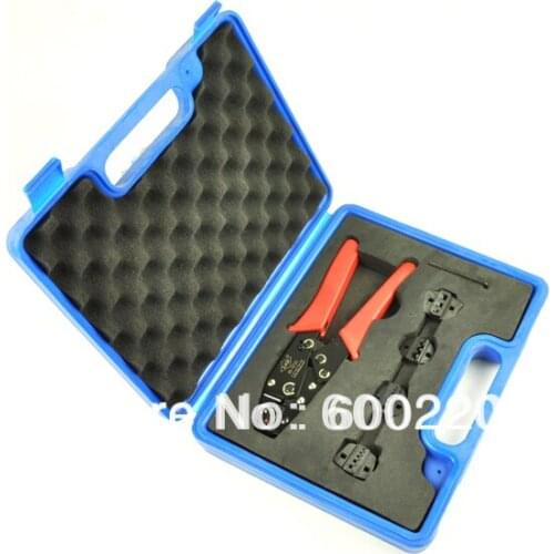 Crimping Tool Kit HS0725-5D1 Crimp Tool Set in plastic box with replaceable crimping die sets