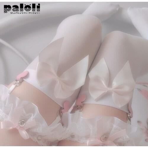Paloli Sweet and Cute Lace Heart Thigh Garters for Women Sexy Gothic Leg Ring Choker Sock Goth Garters Cool Accessories