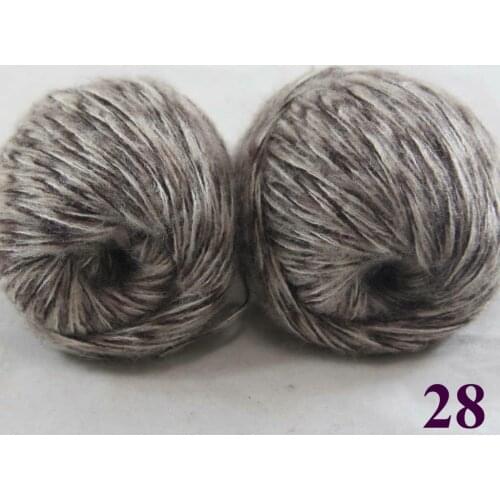 Sale Lot of 2 balls x 50g LACE MOHAIR Cashmere silk hand Yarn Knitting Biege Beige Coffee 290-28