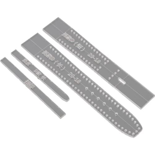 4pcs/set Transparent Acrylic Watch Strap Band Stencil Template Mold DIY Leather Craft Tool Home Supplies For Men E56C