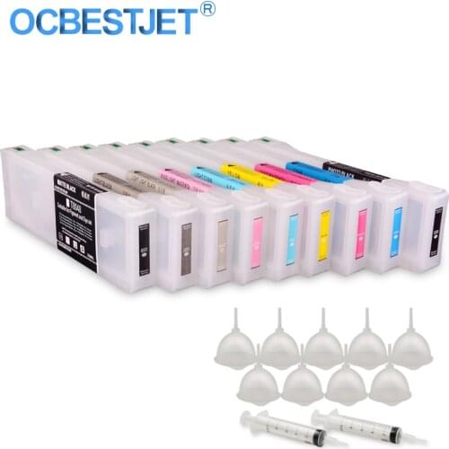 9Colors/Set T8041 T8041-T8049 Empty Refillable Ink Cartridge For Epson SureColor P6000 P7000 P8000 P9000 Printer 700ML/PC