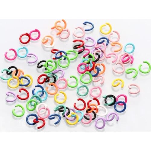 100pcs/bag 1.2x8mm Colorful Open Jump Rings Split Jump Ring Connector For Diy Jewelry Making Findings Accessories Supplies
