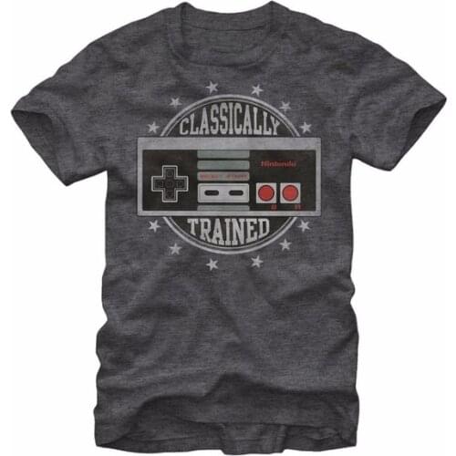 Vedio game Classically Trained Controller t shirt men funny printed short sleeve t shirts US plus size