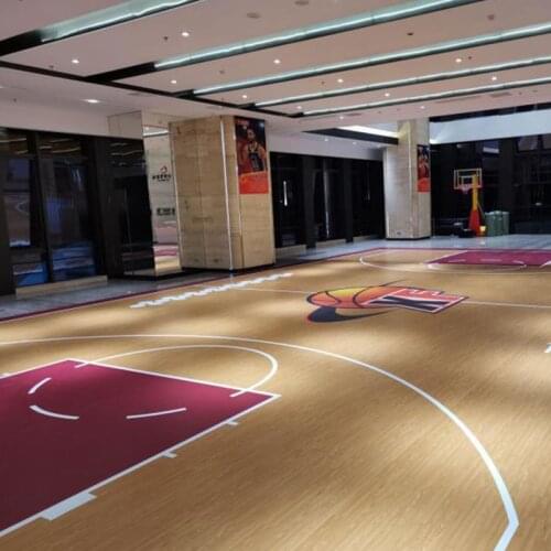 Beable High Quality Maple Grain PVC Vinyl Flooring Covering Indoor Basketball Court Flooring Mat