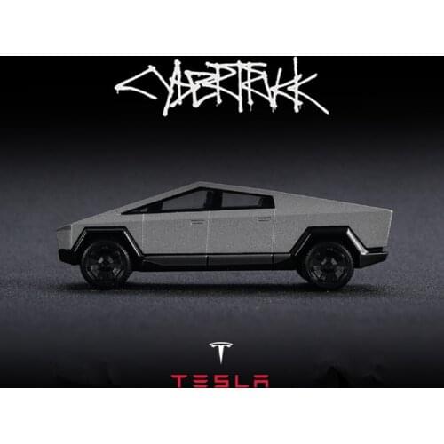 1/64 Limited Edition Tesla Cybertruck Alloy Pickup Model Diecast Metal Toy Off-road Vehicle Car Model Simulation With Retail Box