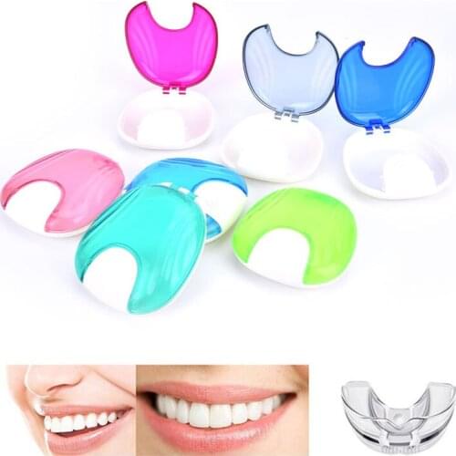 1pc Dental False Teeth Cleaning Box Denture Bath Container Retainer