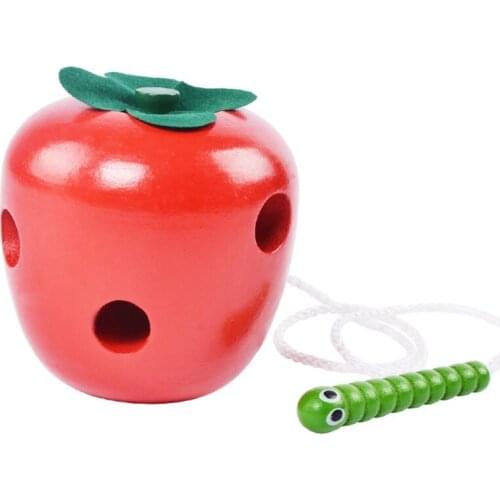 1PC Brain Developmental Threading Toy Basic Hand Flexible Skill Training Toy for Baby Wooden Weaving Toy Education Toy 69HE