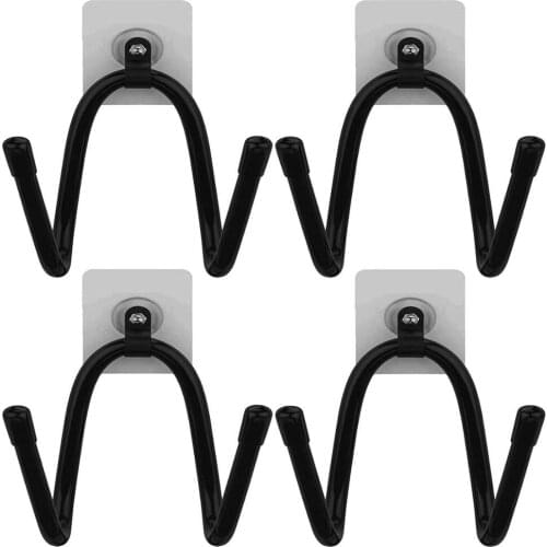 4/PK, Self-Sticking Adjustable Rack — No Drilling （Suitable for All Smooth Surface Mount）— Headphone Stand Hanger Wall Under Des