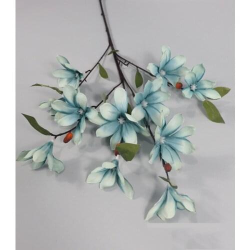 88cm Long Artificial Flowers Magnolia Fake Silk Flower for Home Decoration Wedding Wall Hotel Props Flower Arrangement Material