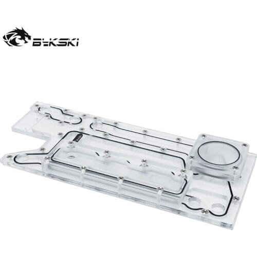 BYKSKI Water Tank For ACC X11 ITX A4 MINI Case Distro Plate RGB Reservoir,GPU CPU Side Modify Armor