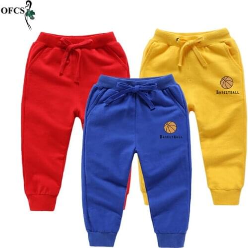 Boy Pants Girls Elastic Waist Outdoor Sports Pants Kids Cotton Soft Fashion Trousers For 2-12 Y Unisex Spring Childrens Clothes