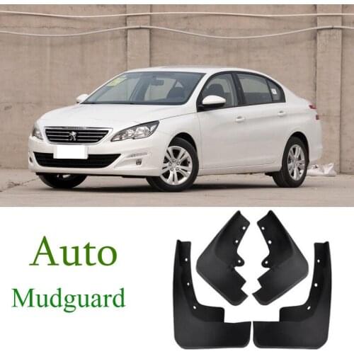 Car Mudflaps for Peugeot 408 2014-2019 Mudguards Fender Flares Splash Guards Mud Flaps Front Rear Fenders 4Pcs 2015 2016 2017
