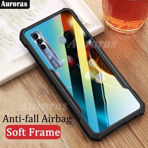 Auroras For Tecno Spark 7 Pro Case Anti-fall Airbag Case Shockproof Clear With Soft Frame Cover For Tecno Spark7 Pro Case