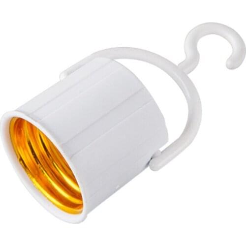 E27 Hook Lamp Light Socket Base Screw Lamp Holder With Switch On/ Off For Emergency Light Bulb 25pcs