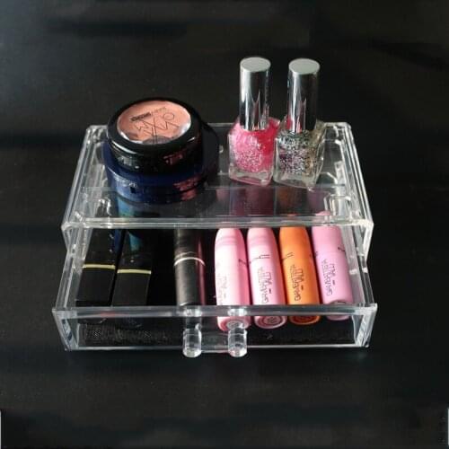 Cosmetic Container Makeup Organizer Storage Box Bins Women Girls Make up Case Acrylic Bedroom Jewelry Display Holder