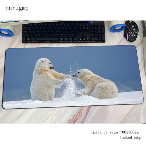 Polar Bear mats 900x400x3mm gel gaming mouse pad big keyboard mousepad Customized notebook gamer accessories padmouse mat