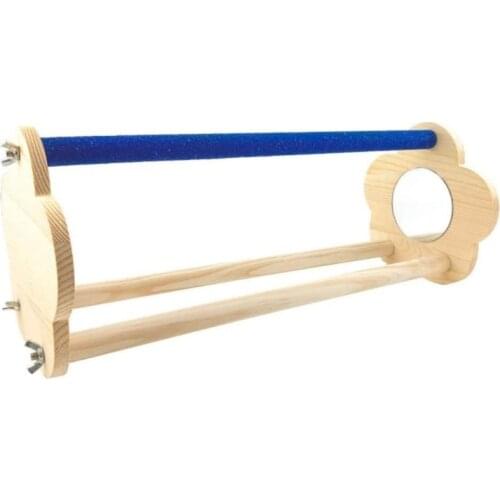 Chicken Perch Triangle Frosted Hen Stand Wood Table Top Play Toy for Hens Handmade Swing Bird for Large Bird Parrot Hens