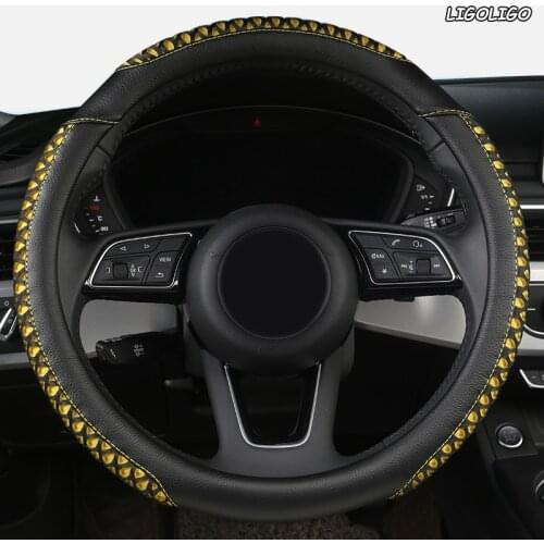 LIGOLIGO Leather Car Steering Wheel Cover For Chevrolet Cruze Captiva Lacetti Aveo Niva Spark Sonic Trax Camaro