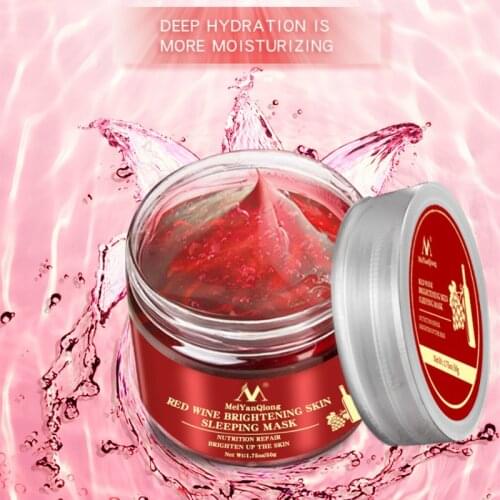 Meiyanqiong Red Wine Sleeping Facial Mask Gel Moisturizing Night Cream Anti-Aging Nutrition Brightening Sleeping Pack 100g