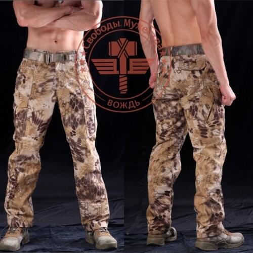 Mens Military Snake Camouflage Tactical Hunting Pants Mens Mandrake Typhon Grain Printing Trouser Army Men Pants
