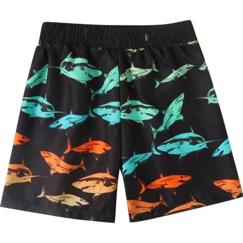 Newest Design Fish Printed Summer Toddler Boys Beach Swimwear Shorts Baby Kids Children Bathing Trunks Swimsuit Summer Trunks