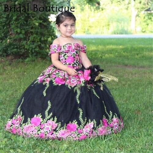 Ball Gown Appliques Children Princess Dress Beauty Pageant Dress Puffy Flower Girl Birthday Dress Photography Dress
